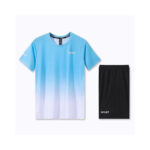 Men's Gradient Sports Tee Shorts Set