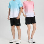 Women's Pink Gradient Sports Tee Set - Image 2