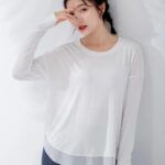 Women's White Relaxed Long Sleeve Top